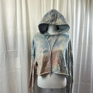 Wild FABLE women’s junior size XXL crop top Tie-dyed long sleeve sweatshirt